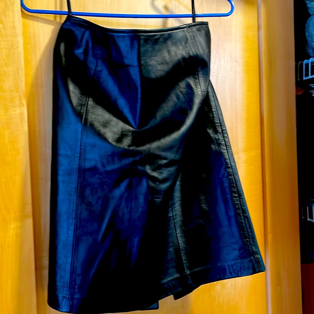 Black leather skirt size 10